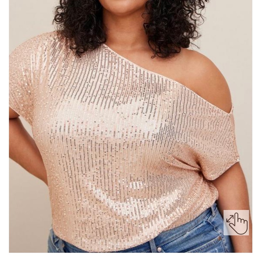 Sequin off shoulder top
